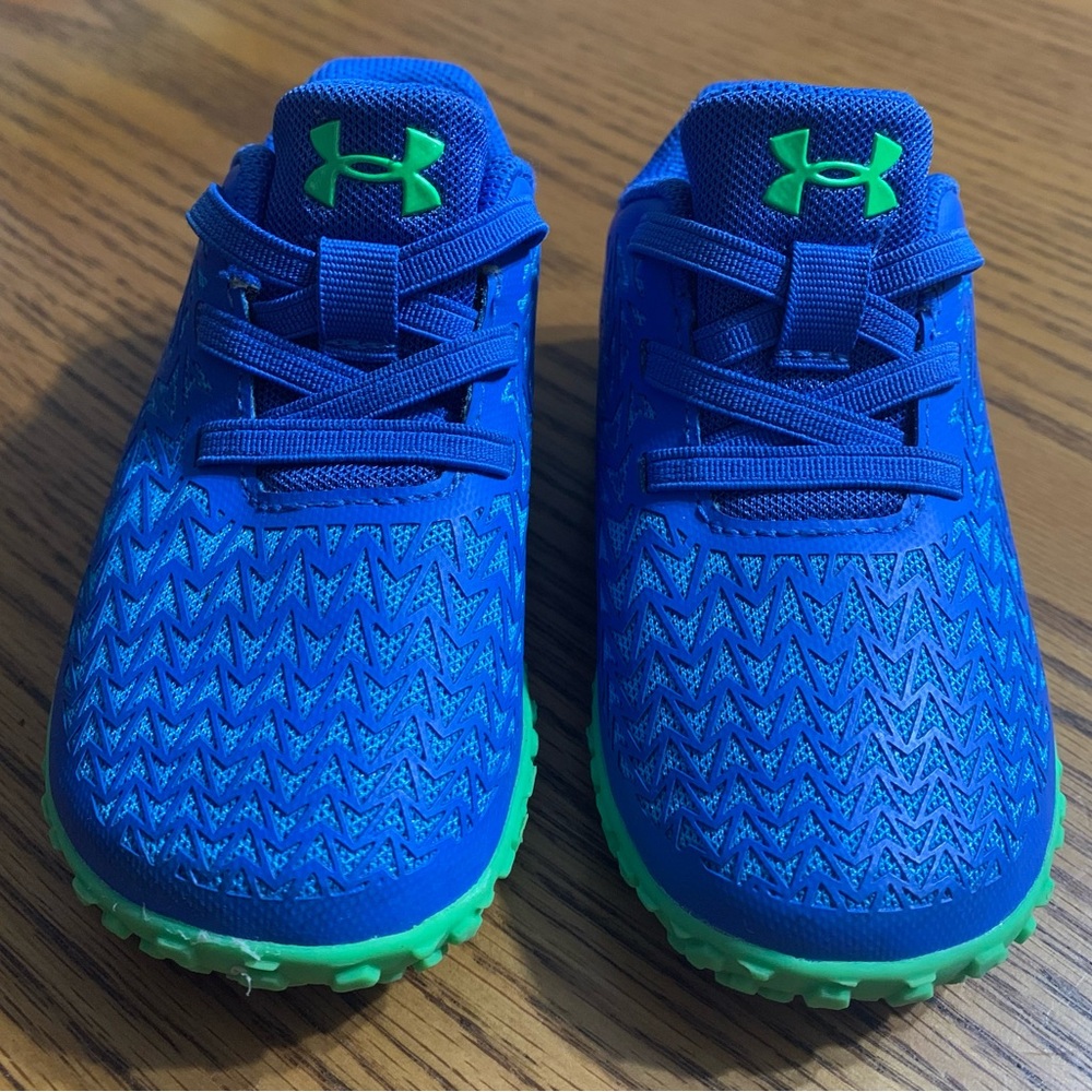 Under Armour Toddler Boys Blue and Green Shoes